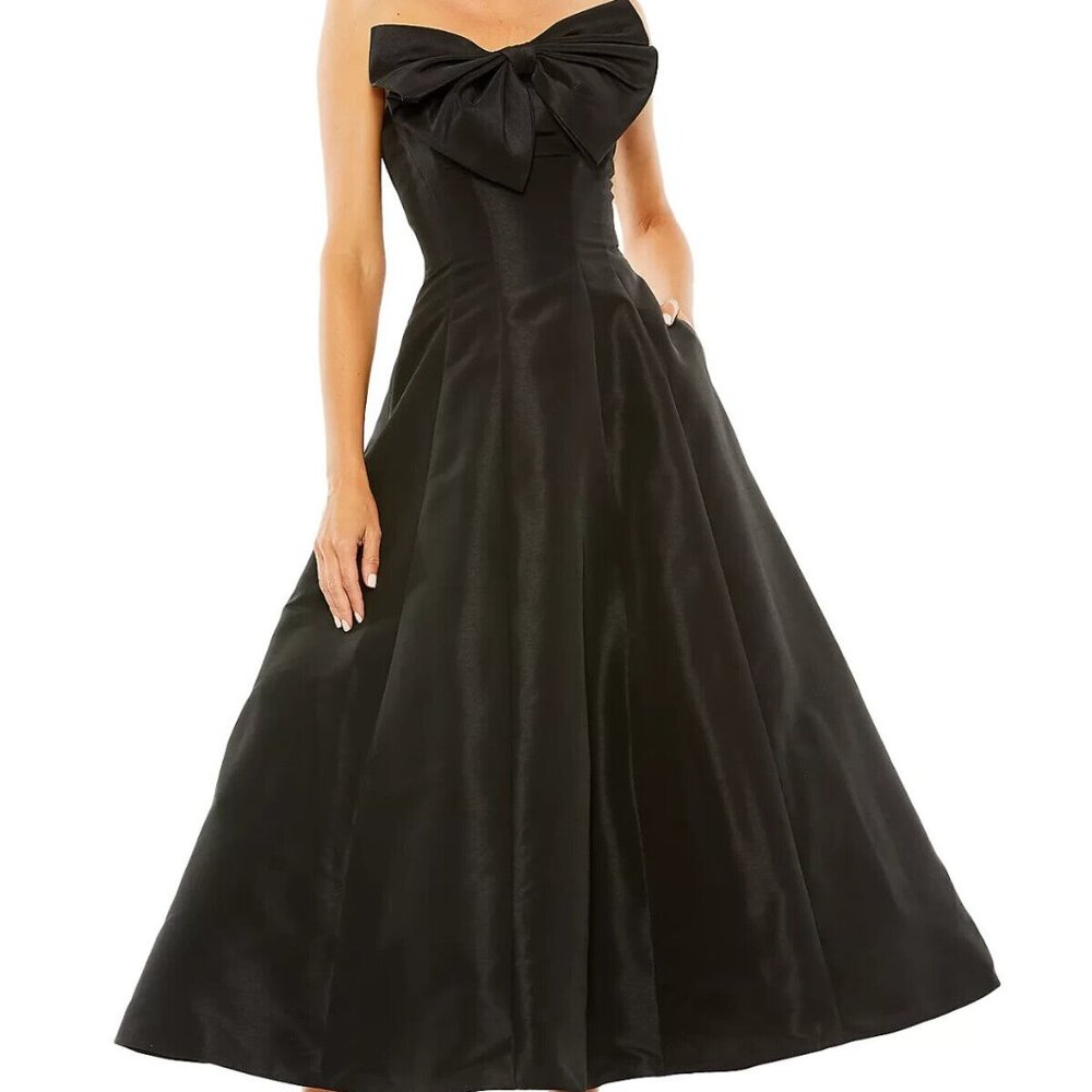Mac Duggal Black Strapless Dress